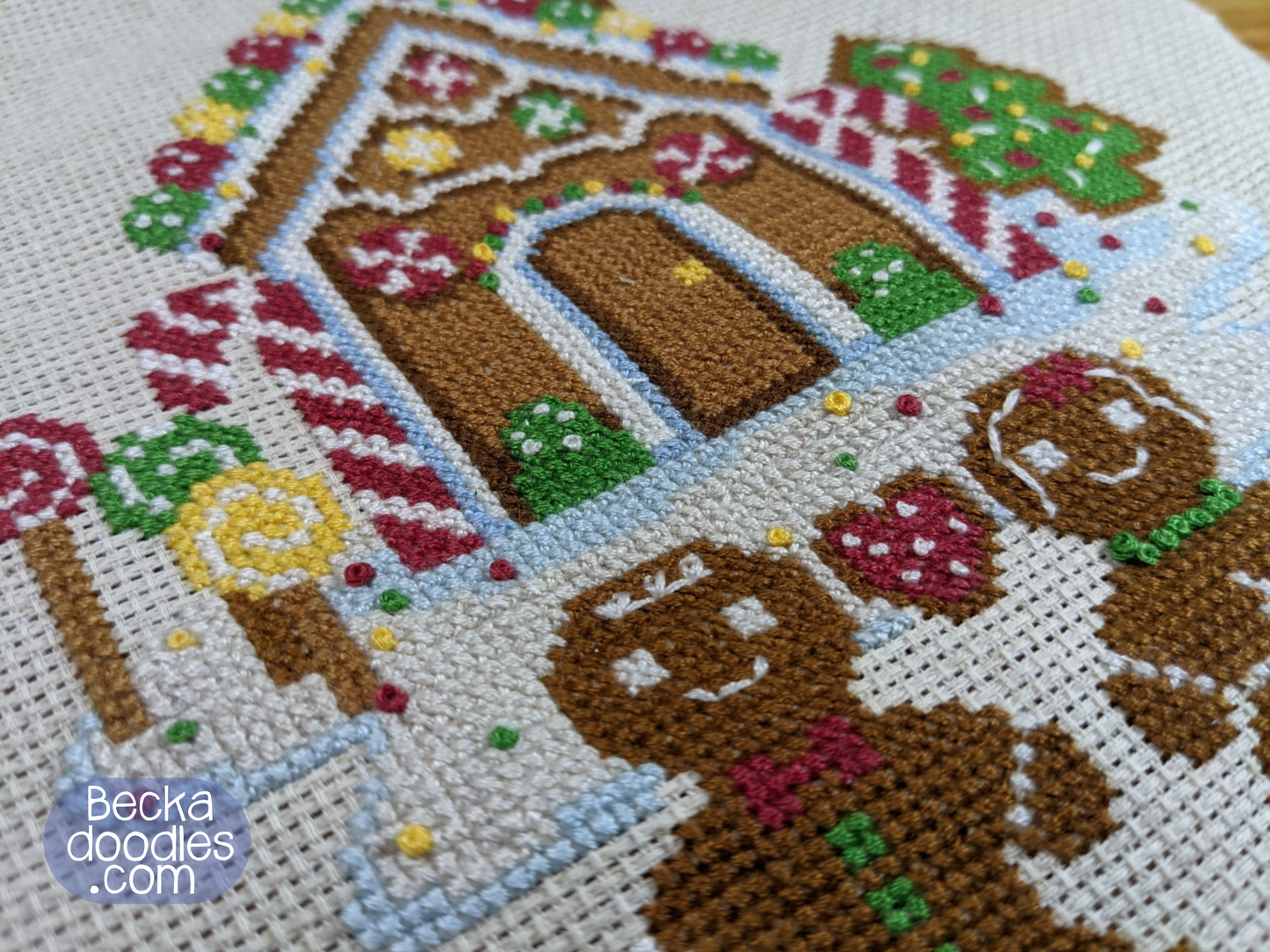 Gingerbread House Cross Stitch Pattern