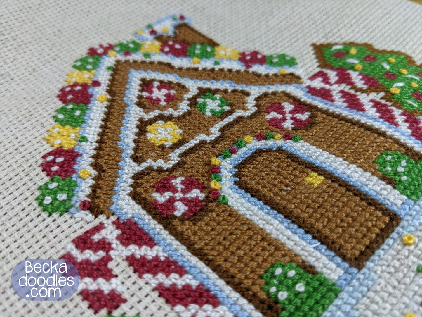 Gingerbread House Cross Stitch Pattern