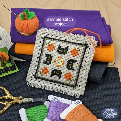 Halloween Cat Cross Stitch Pattern