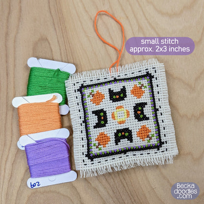 Halloween Cat Cross Stitch Pattern