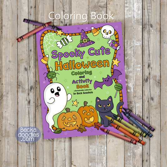 Spooky Cute Halloween Coloring Book