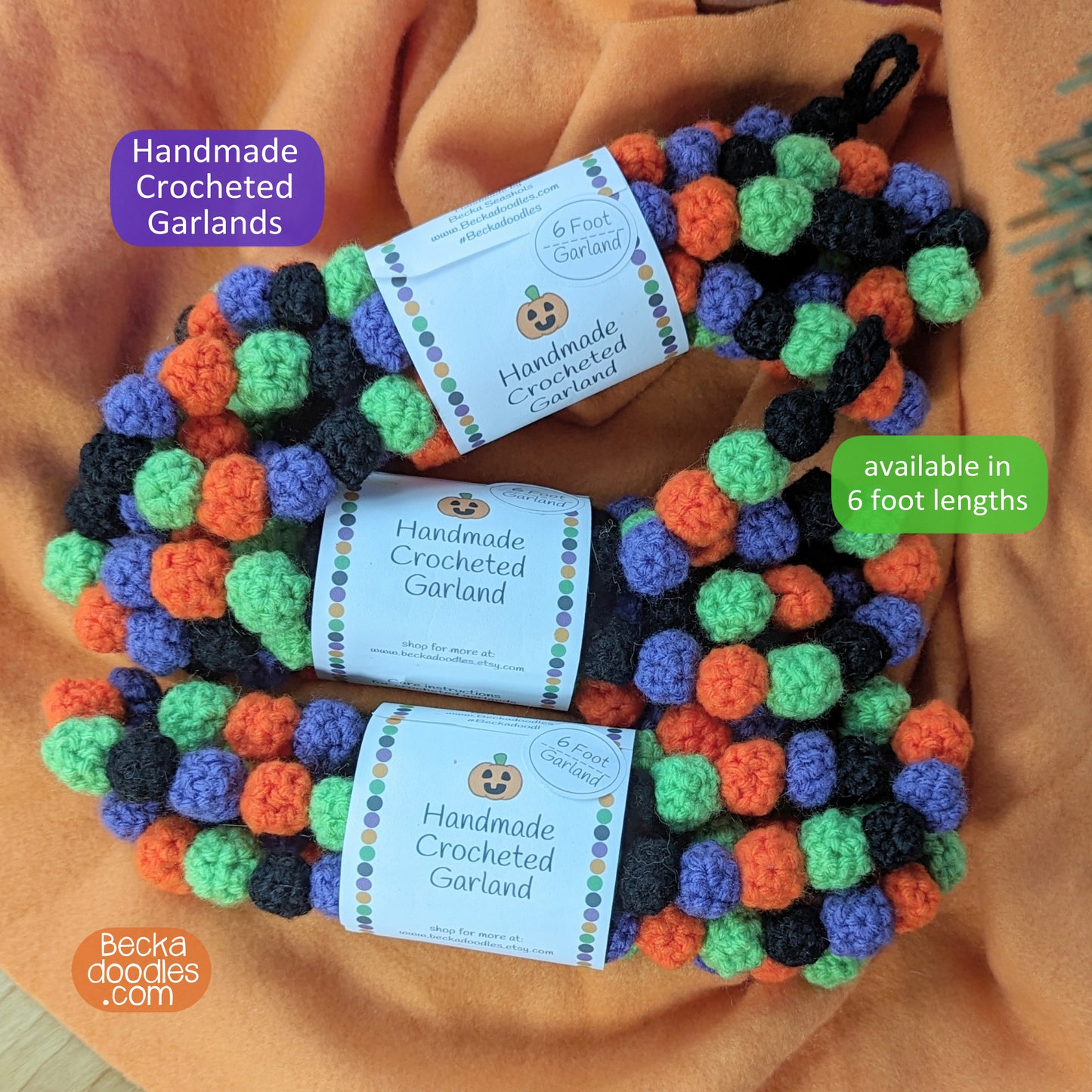 Handmade Halloween Crocheted Garland