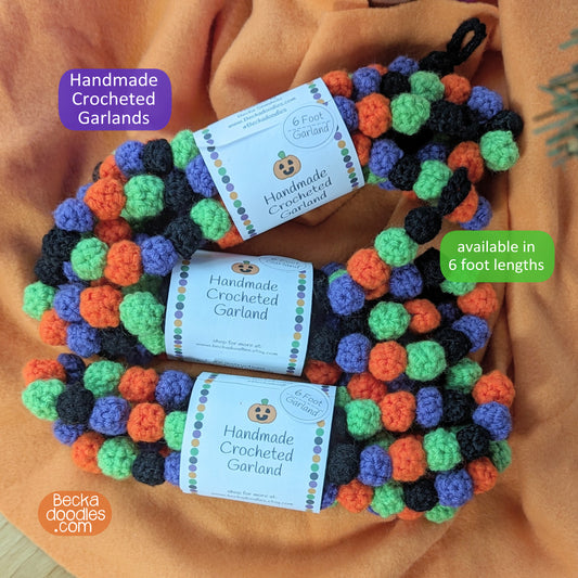 Handmade Halloween Crocheted Garland