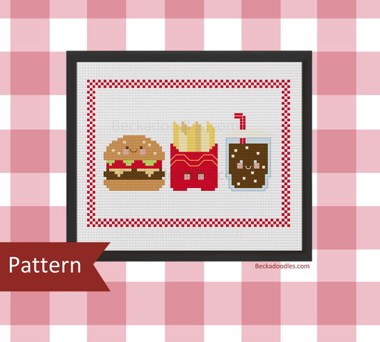 Happy Meal Cross Stitch Pattern
