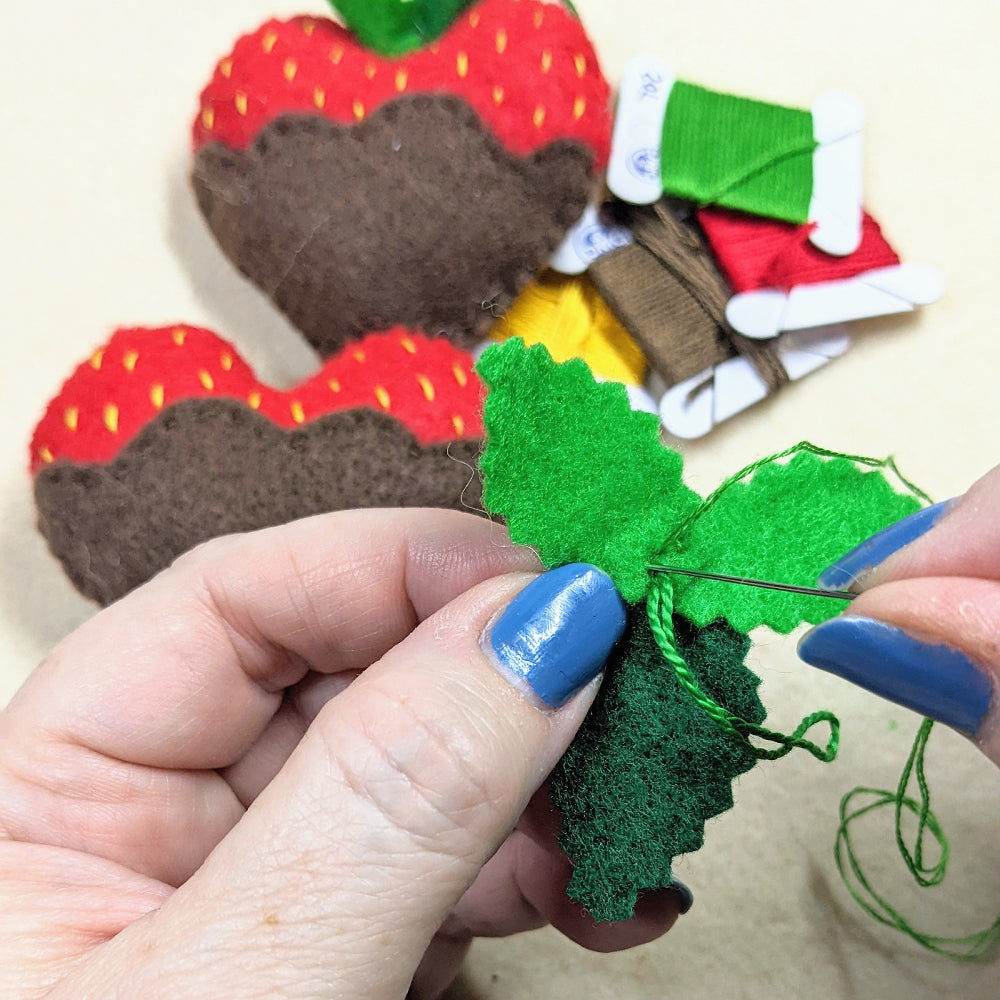 Chocolate Strawberry Heart Felt Sewing Pattern