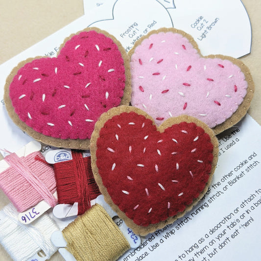 Heart Cookie Felt Sewing Pattern