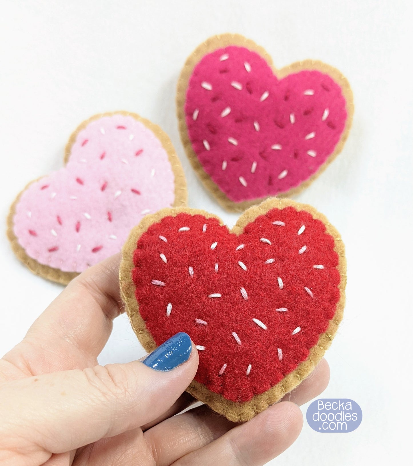 Heart Cookie Felt Sewing Pattern