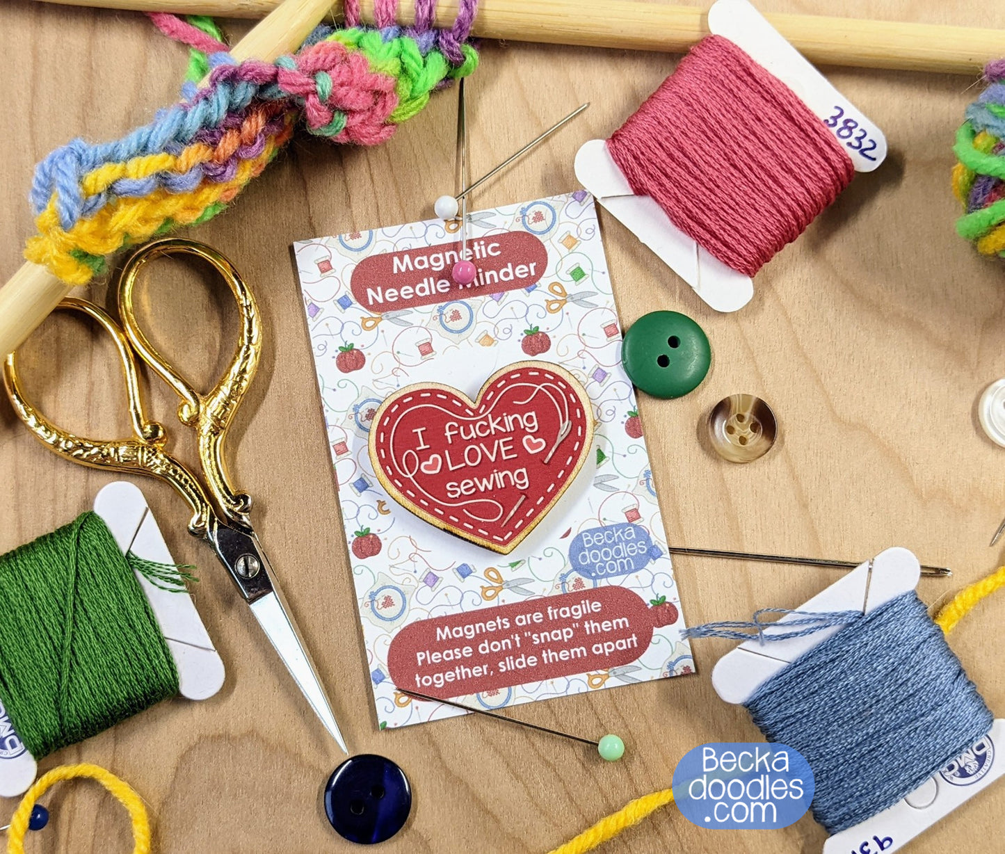 I F*ing Love Sewing Needle Minder