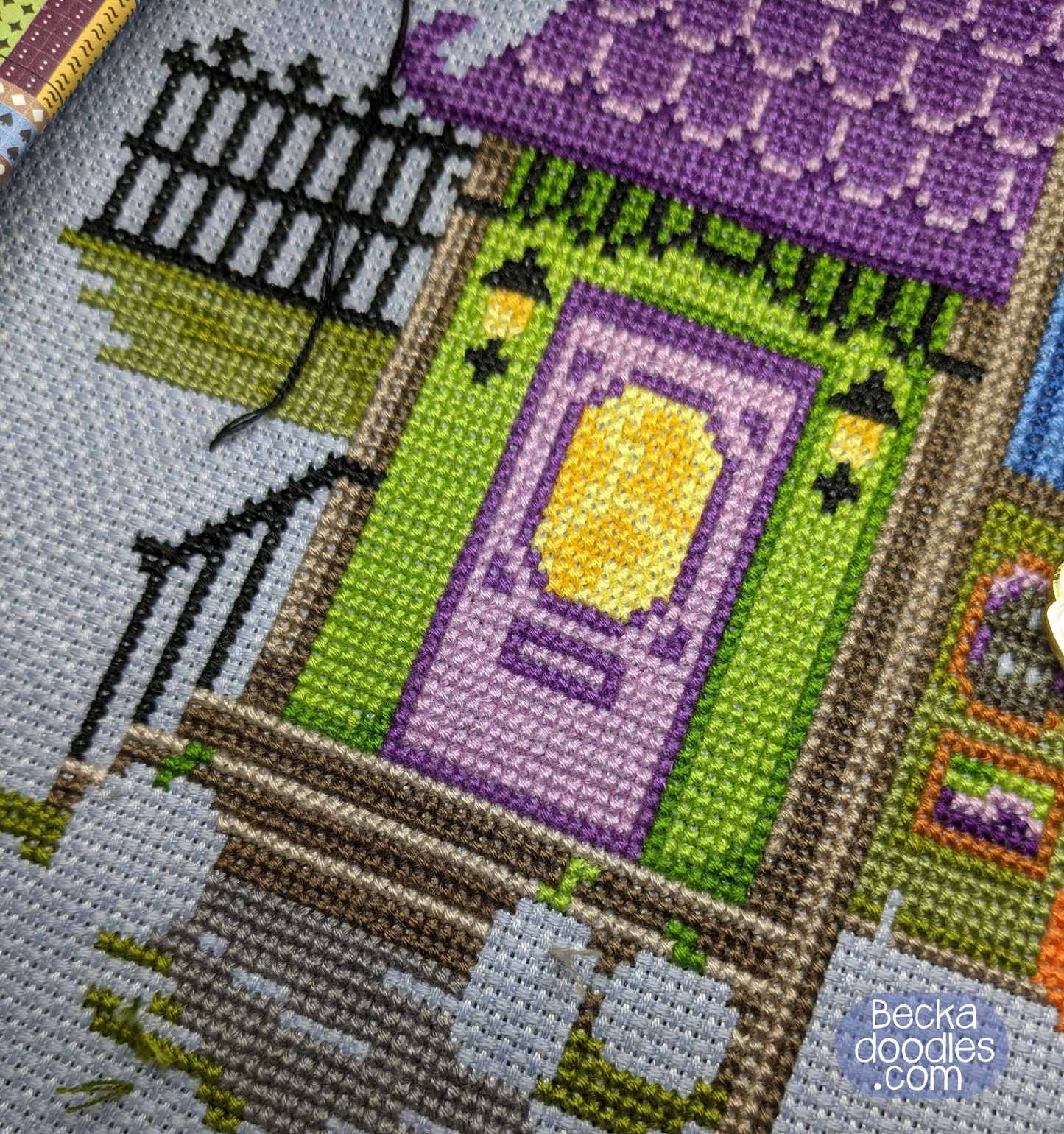 Happy Haunted House Cross Stitch Pattern