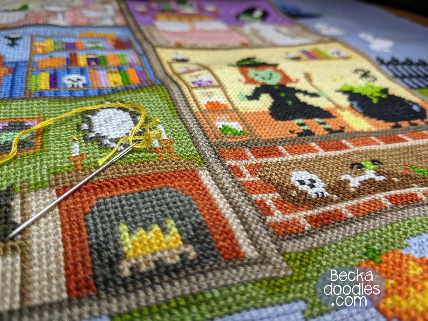 Happy Haunted House Cross Stitch Pattern