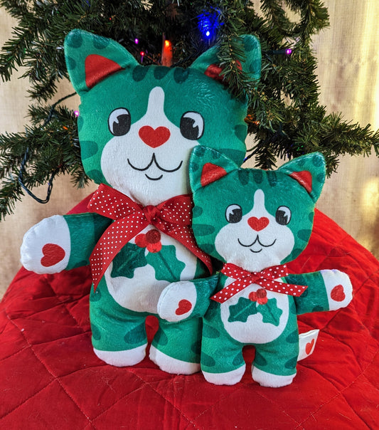Holly Christmas Cat Plushie