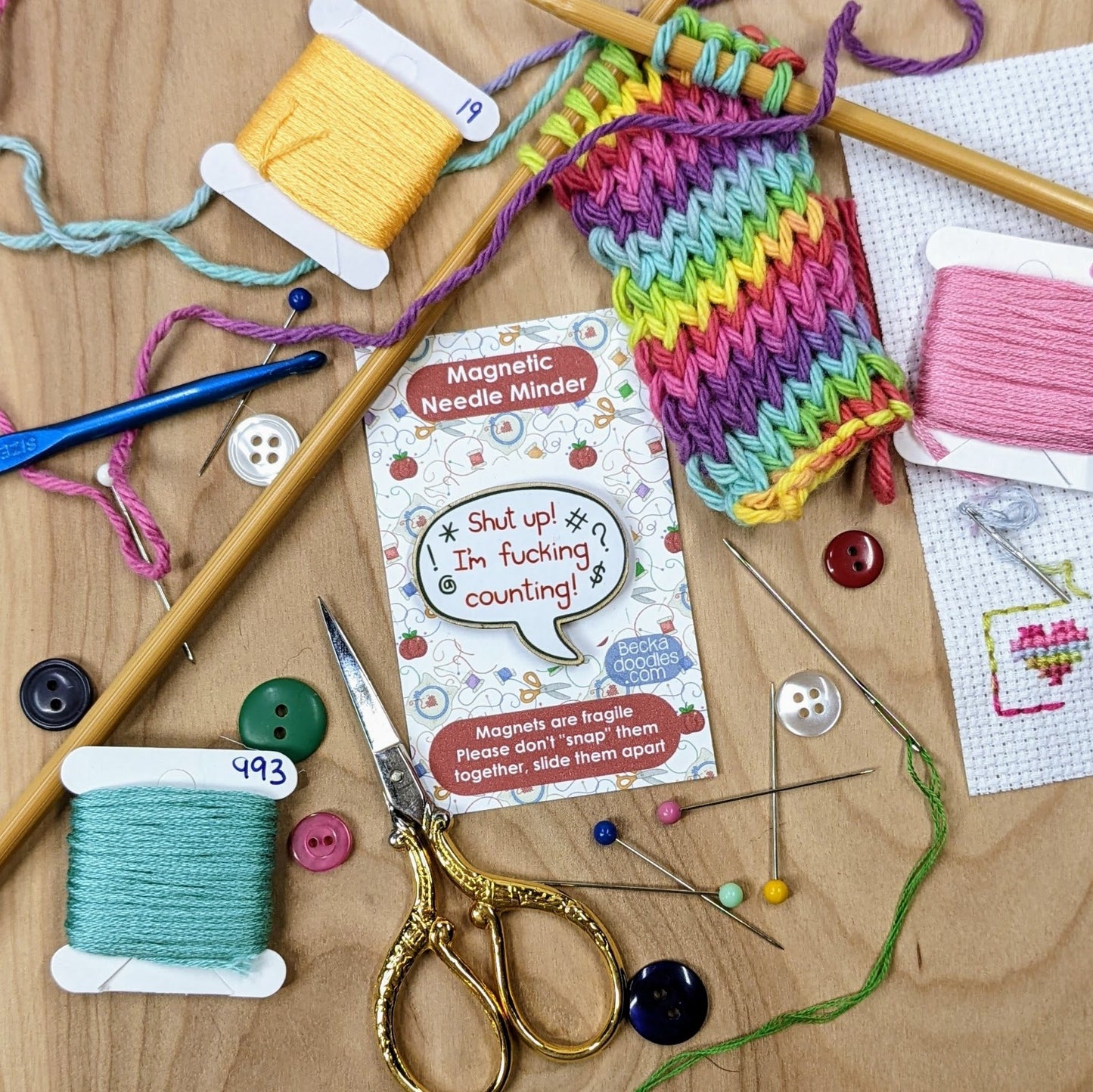 Shut Up! I'm F*ing Counting! Needle Minder
