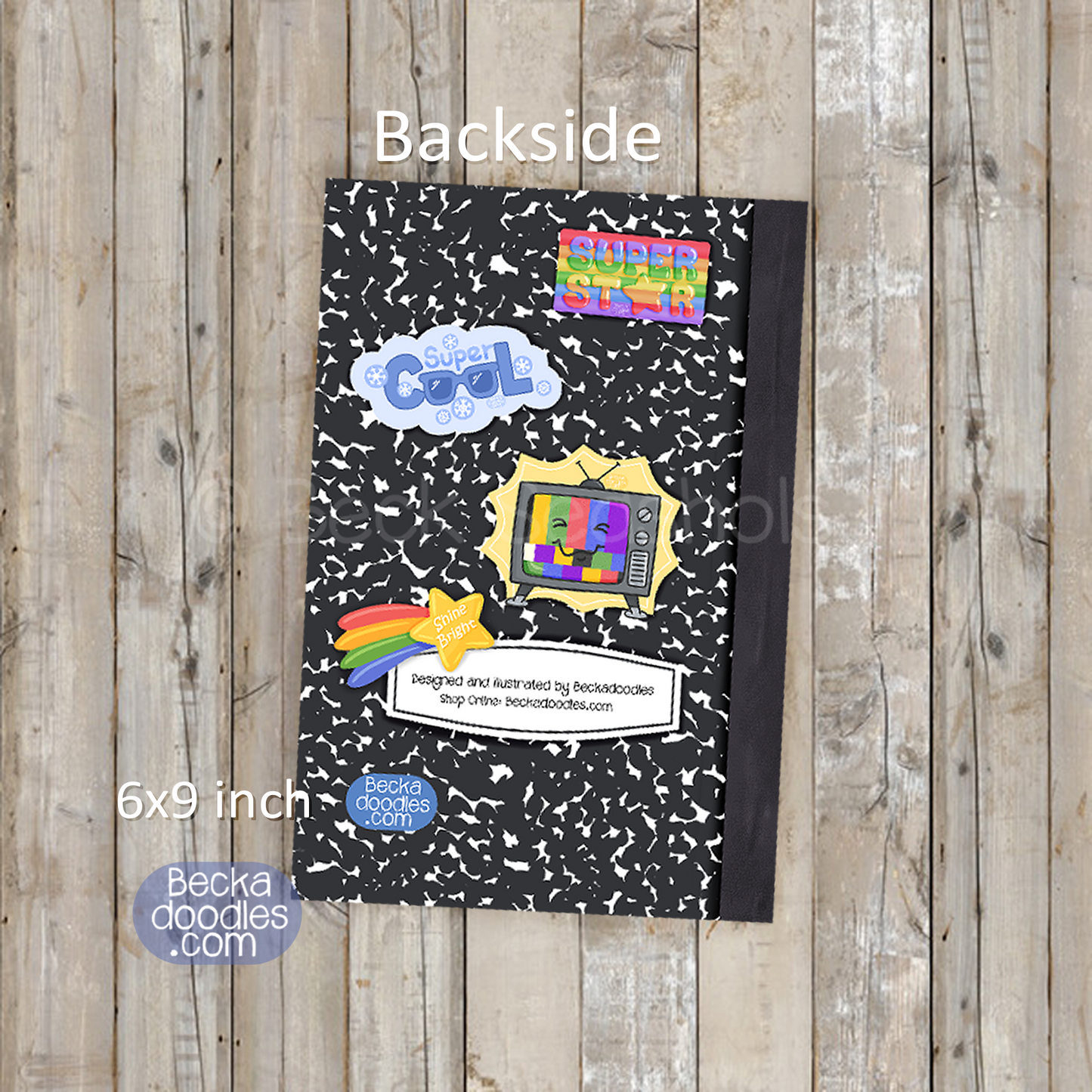 80s Style Composition Lined Journal