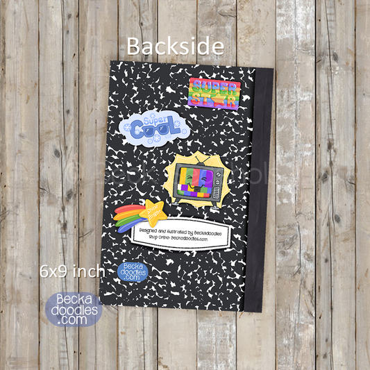 80s Style Composition Lined Journal