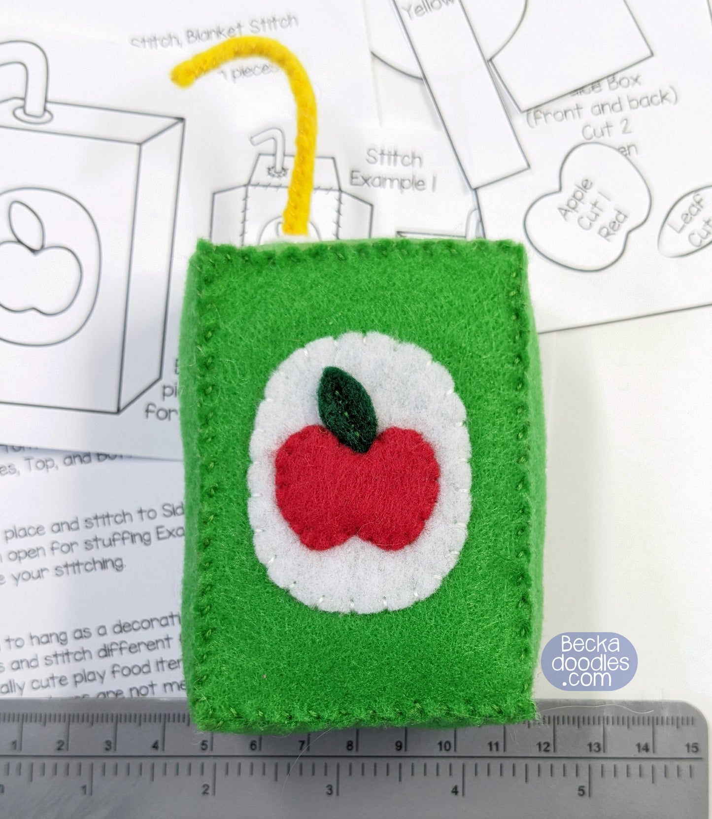 Juice Box Felt Sewing Pattern