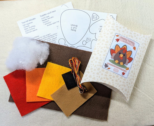 Chubby Turkey Felt Sewing Kit