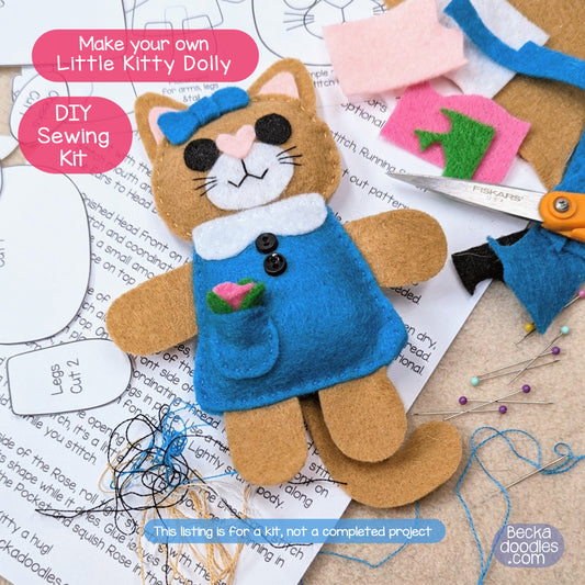 Little Kitty Dolly Felt Sewing Kit