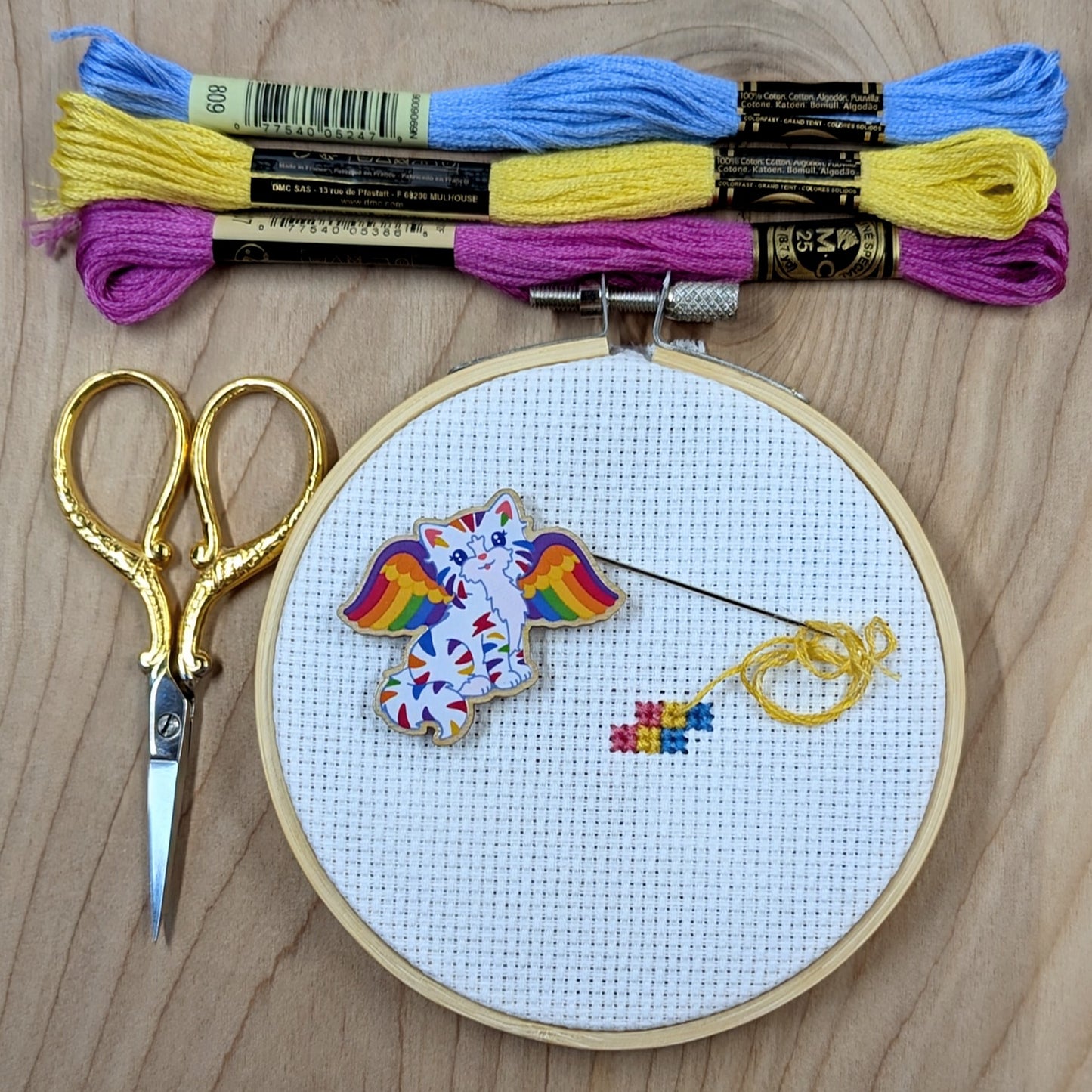 Rainbow Fairy Cat Needle Minder