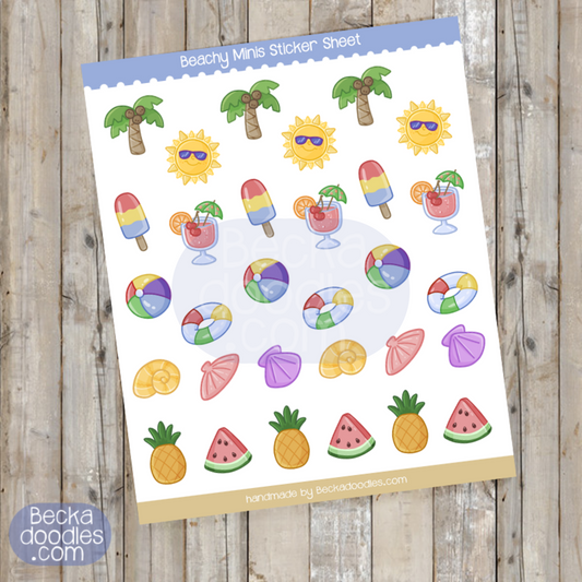 Beachy Minis Sticker Sheet