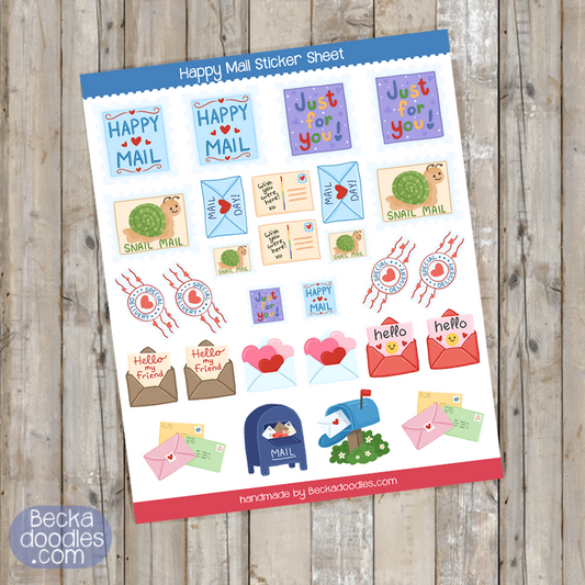 Happy Mail Sticker Sheet