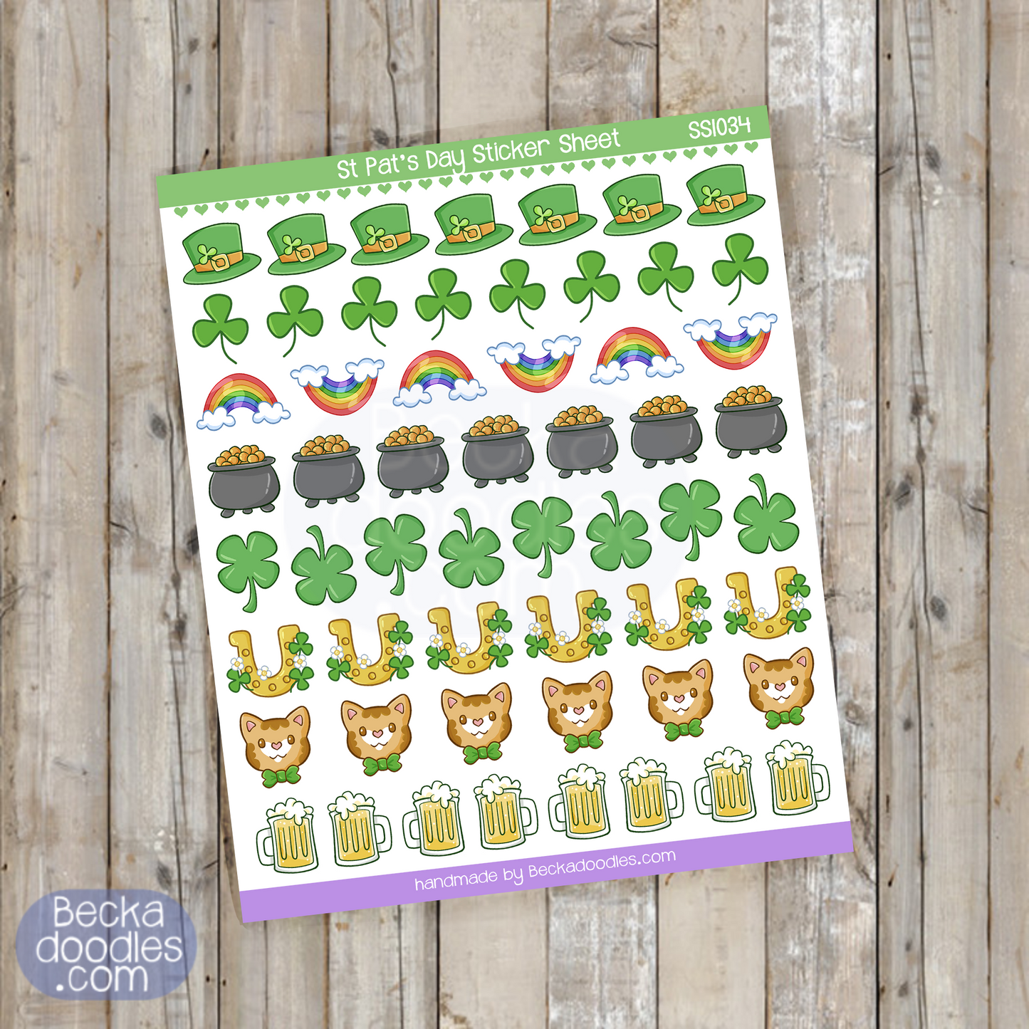 Lucky St Patrick's Day Sticker Sheet