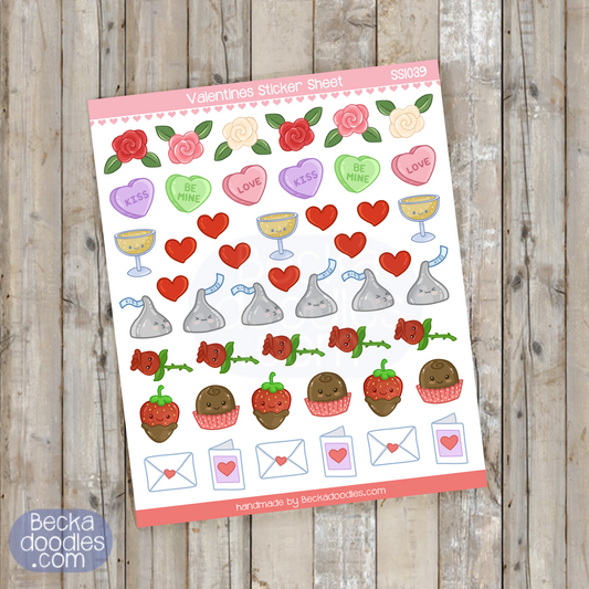 Valentines Mini Sticker Sheet