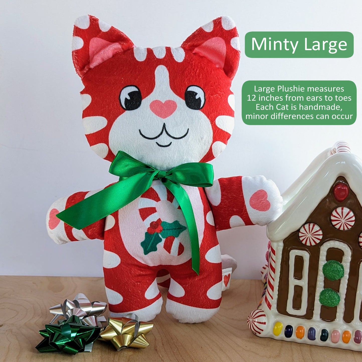 Minty Christmas Cat Plushie