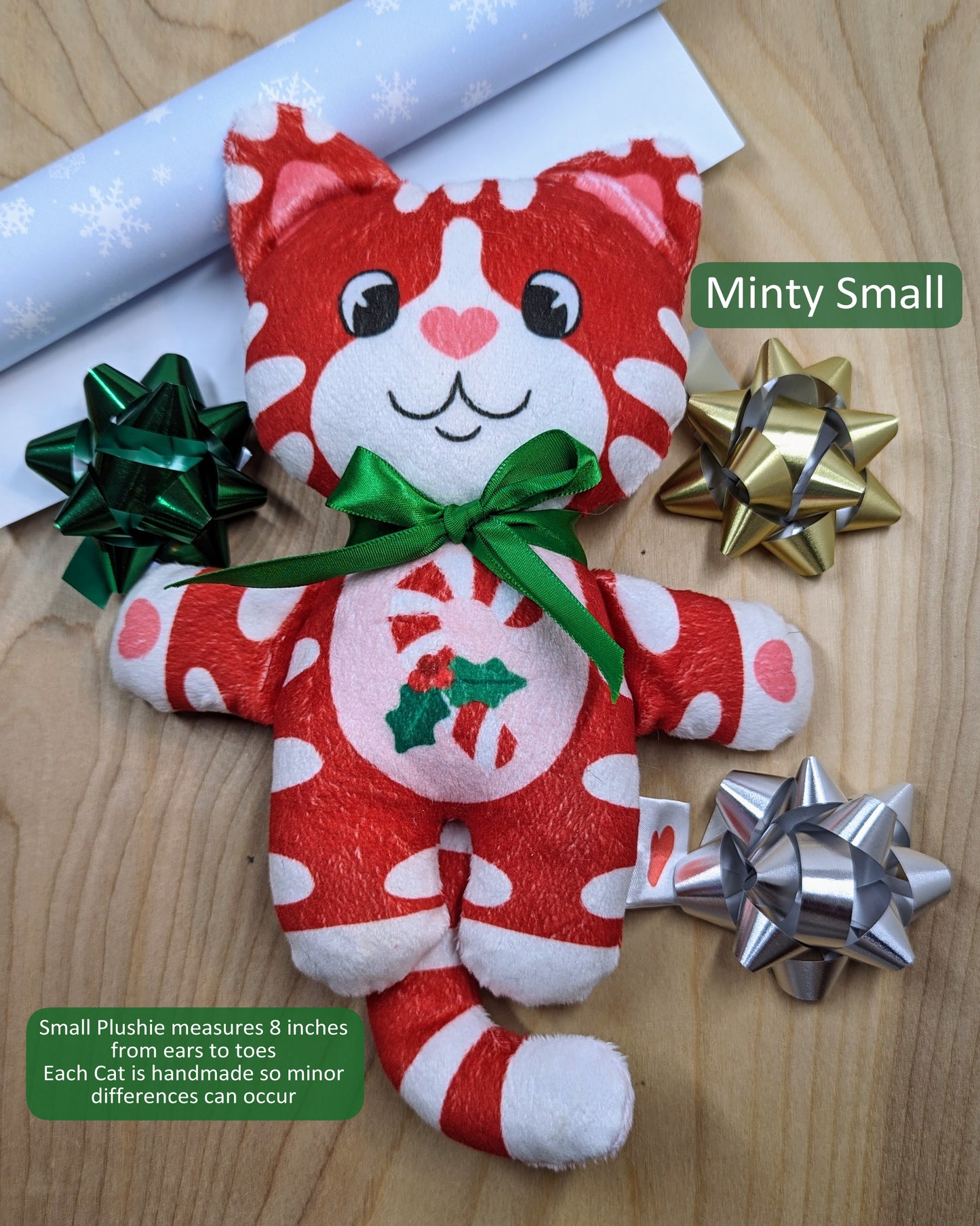Minty Christmas Cat Plushie