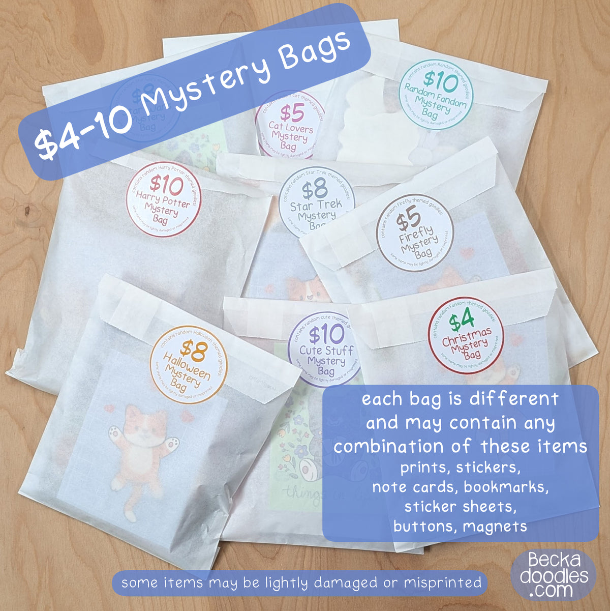 Mystery Bags - $4 - $10