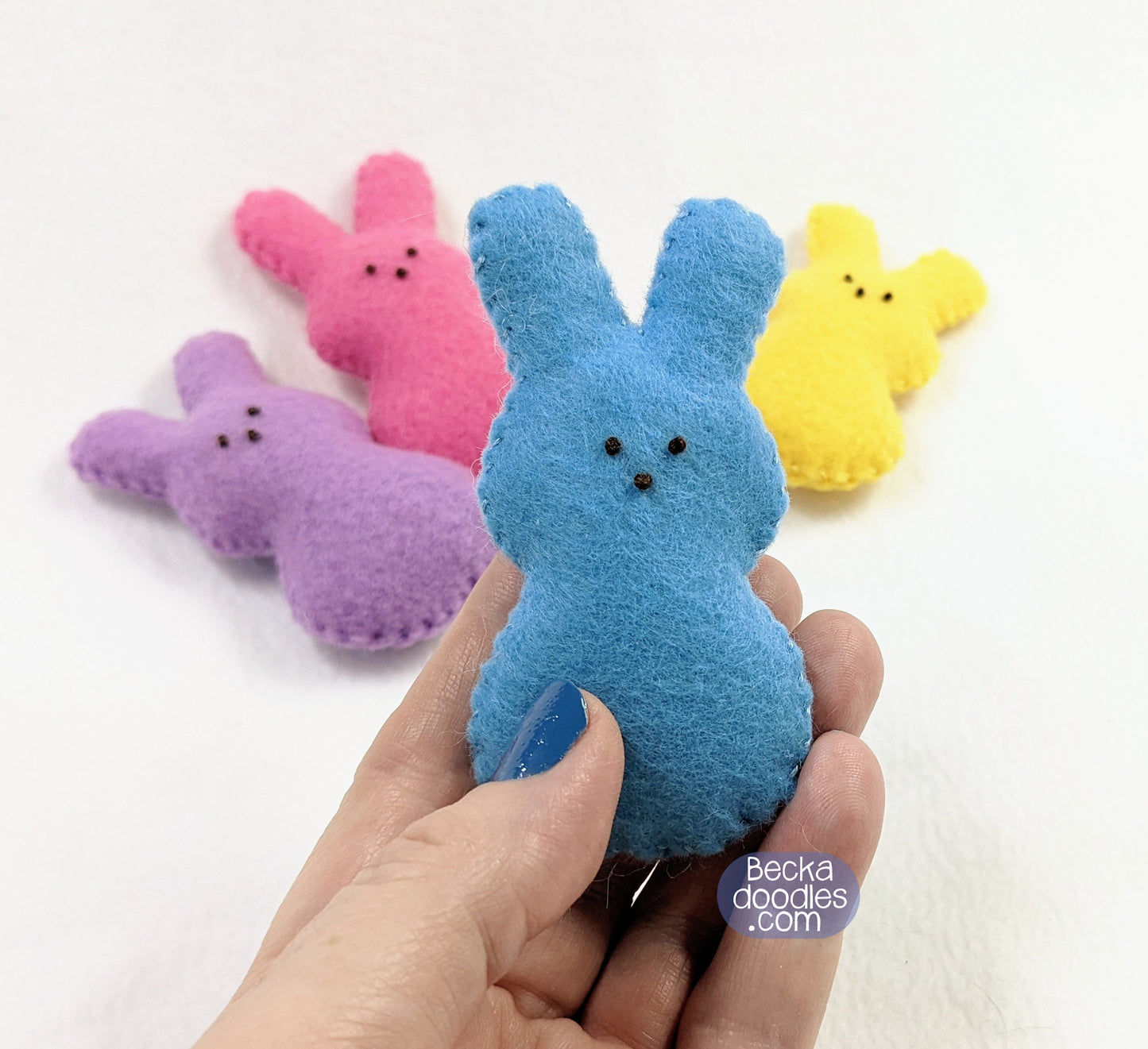 Marshmallow Bunny Felt Sewing Pattern