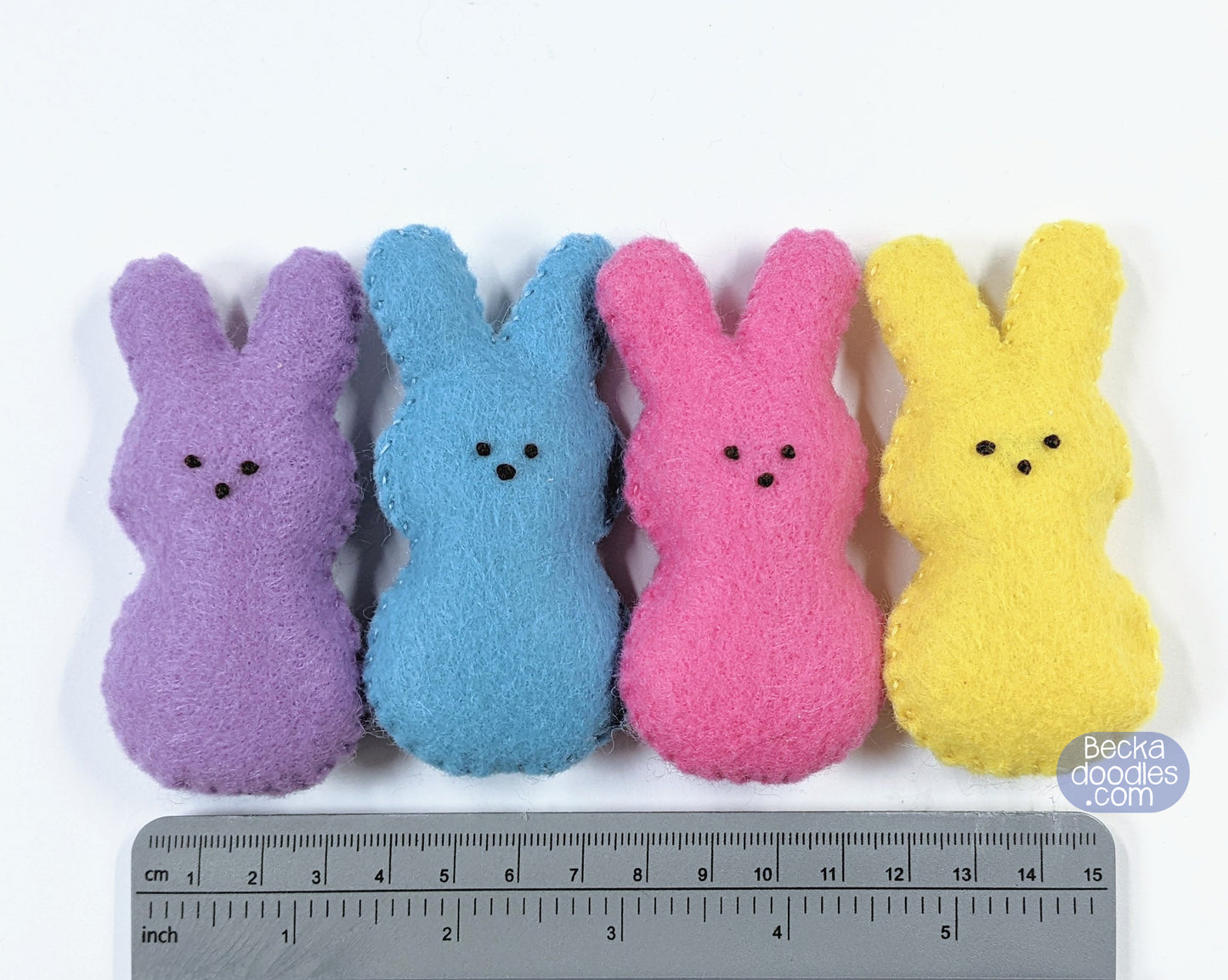 Marshmallow Bunny Felt Sewing Pattern