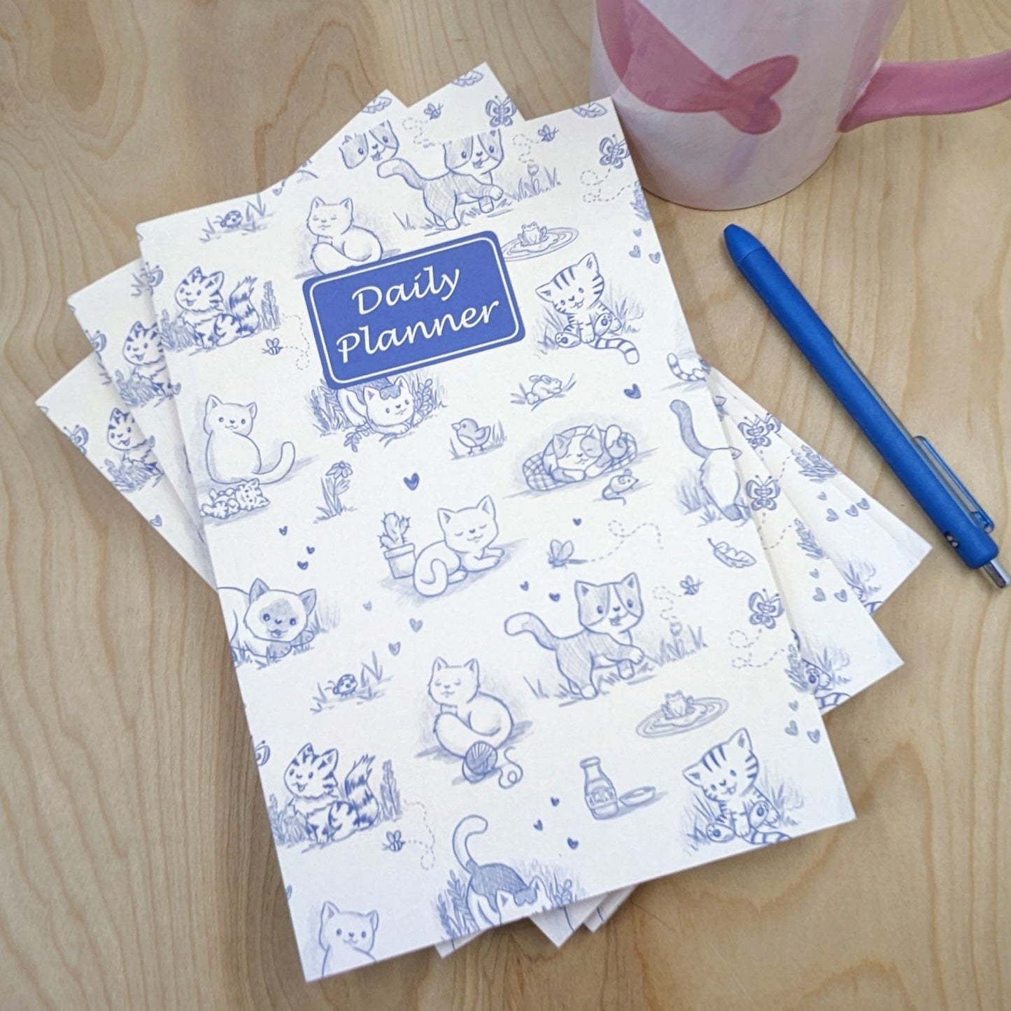Cat Toile Undated Planner