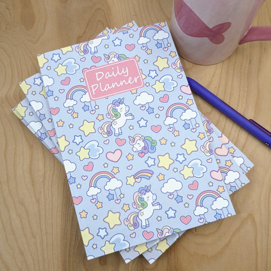 Unicorn Rainbows Daily Undated Planner
