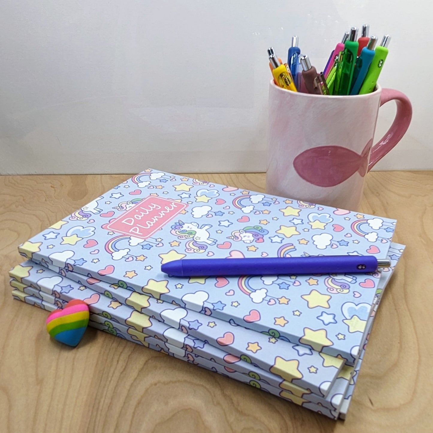 Unicorn Rainbows Daily Undated Planner