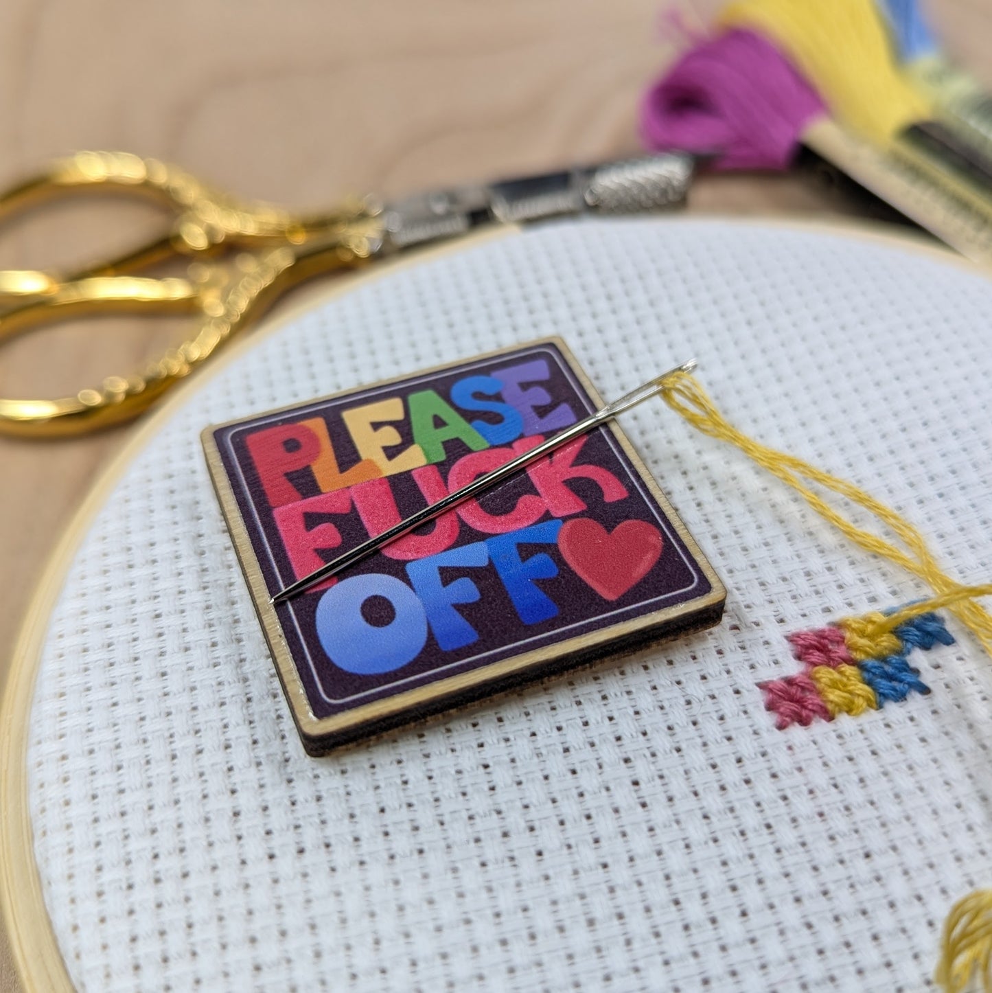 Please F Off Needle Minder