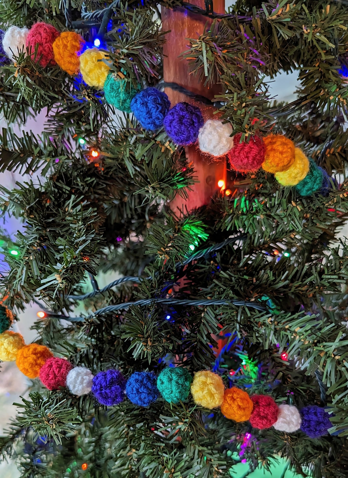 Rainbow Crocheted Garland
