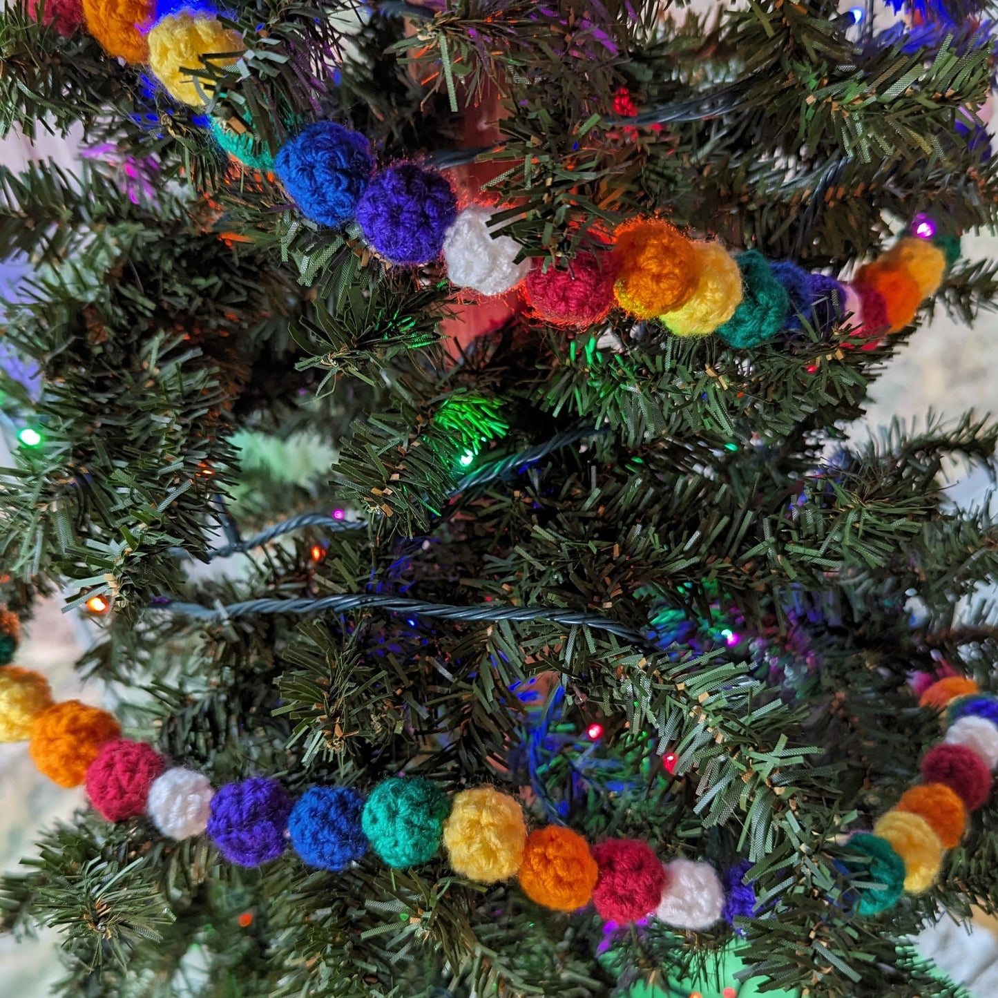 Rainbow Crocheted Garland
