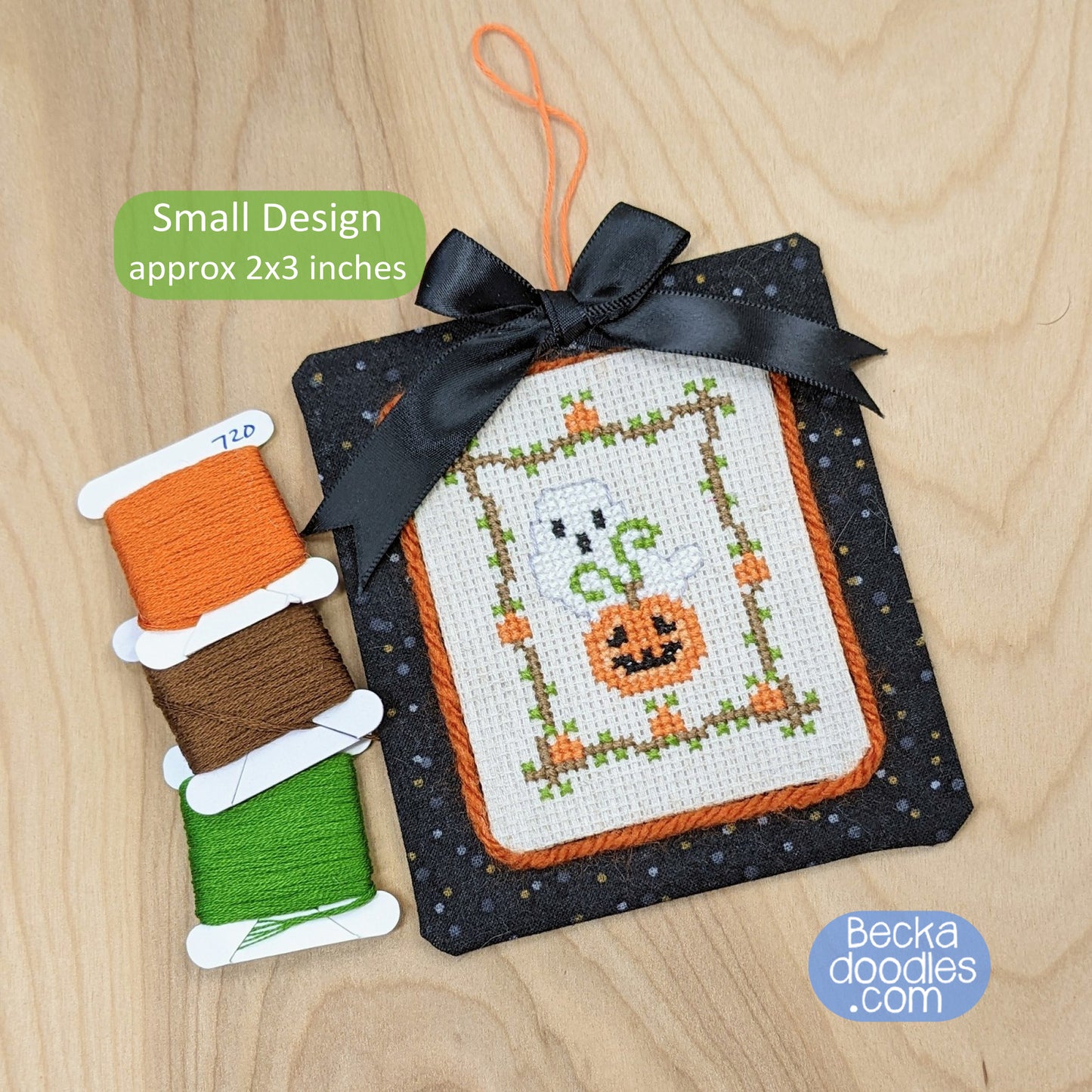 Ghost Pumpkin Patch Cross Stitch Pattern
