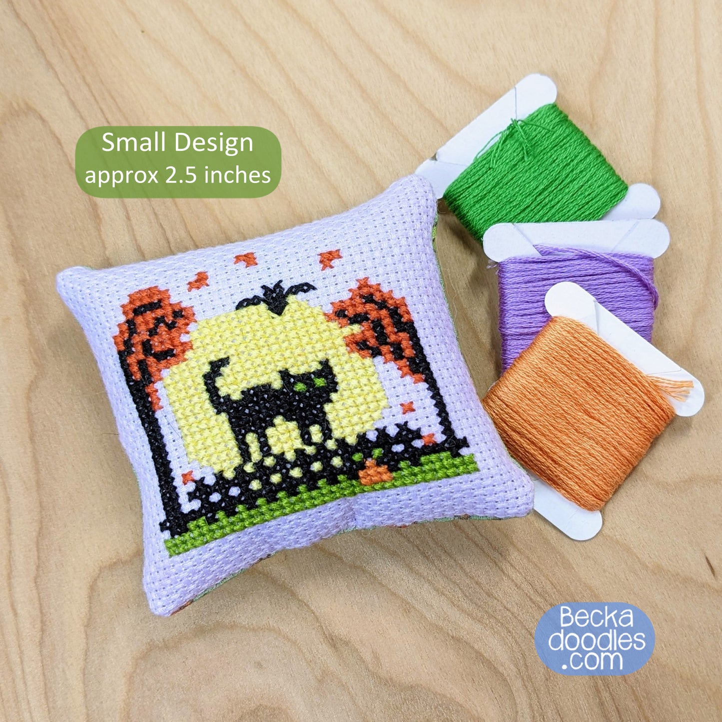 Spooky Cat Cross Stitch Pattern