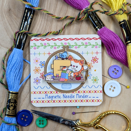 Sewing Machine Cat Needle Minder