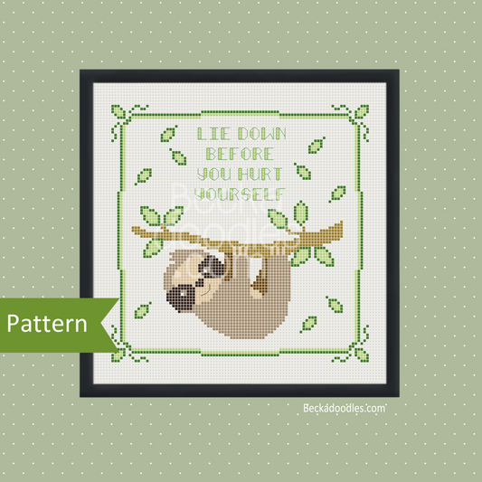 Sloth Cross Stitch Pattern