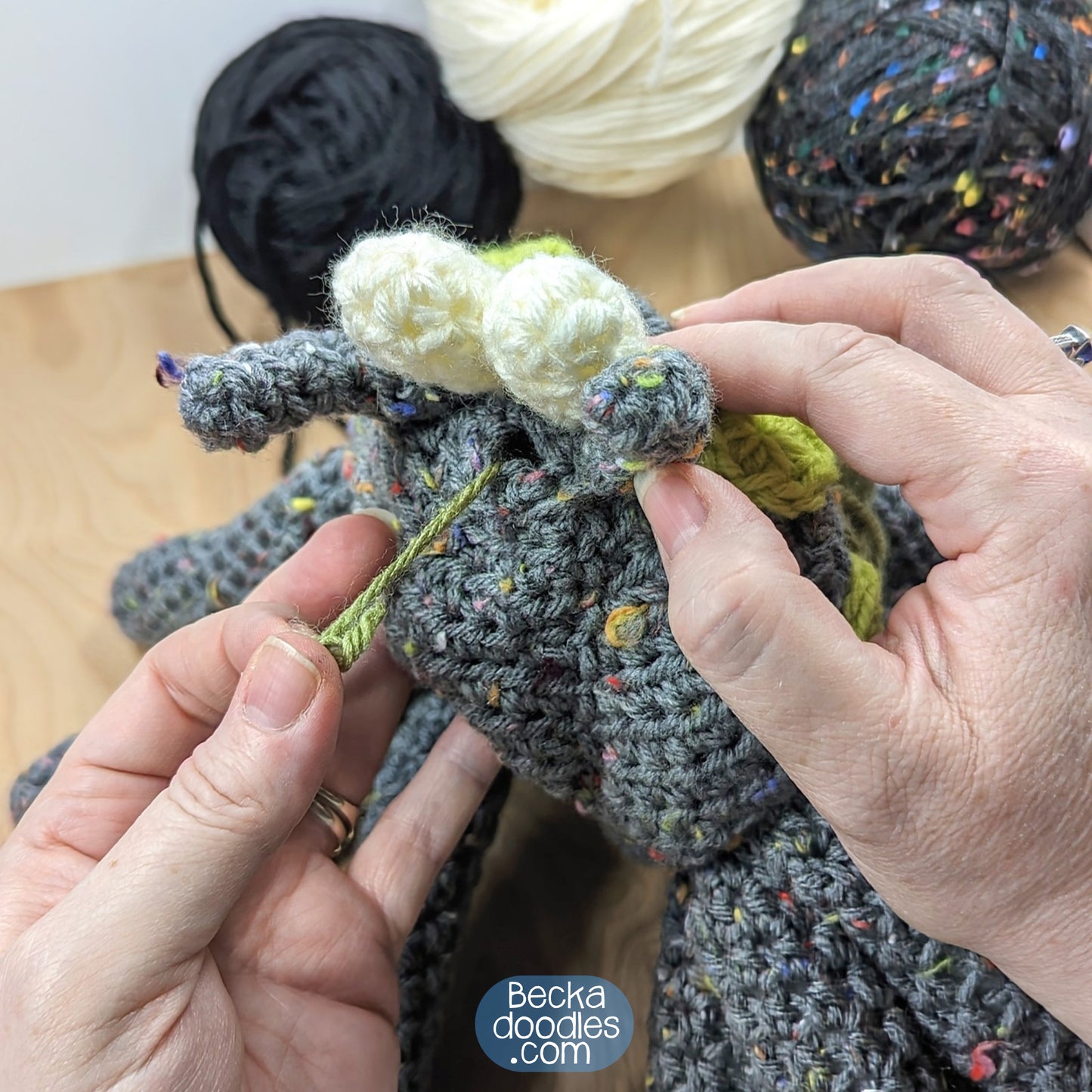 Crochet Spider Yarn Bag Pattern