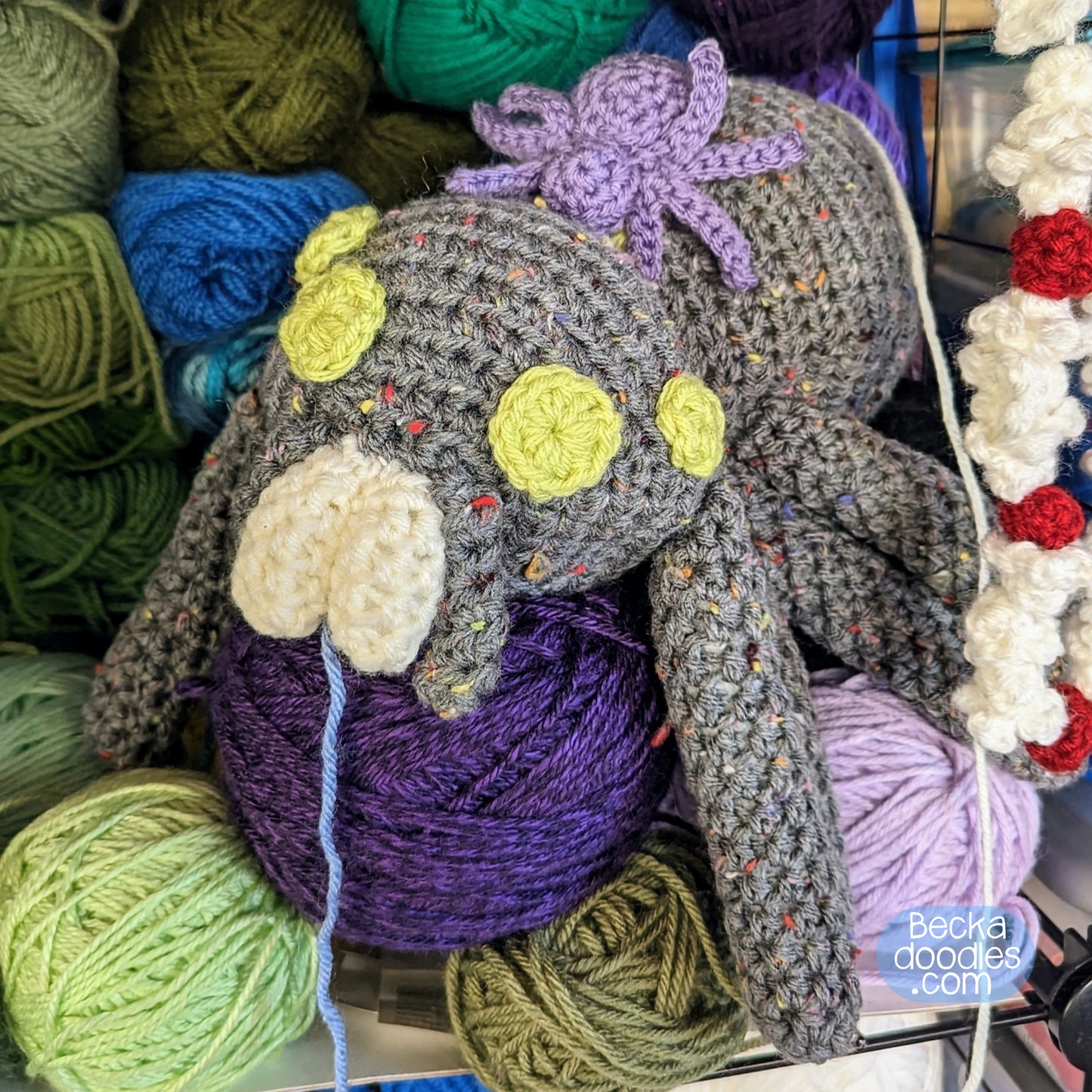 Crochet Spider Yarn Bag Pattern