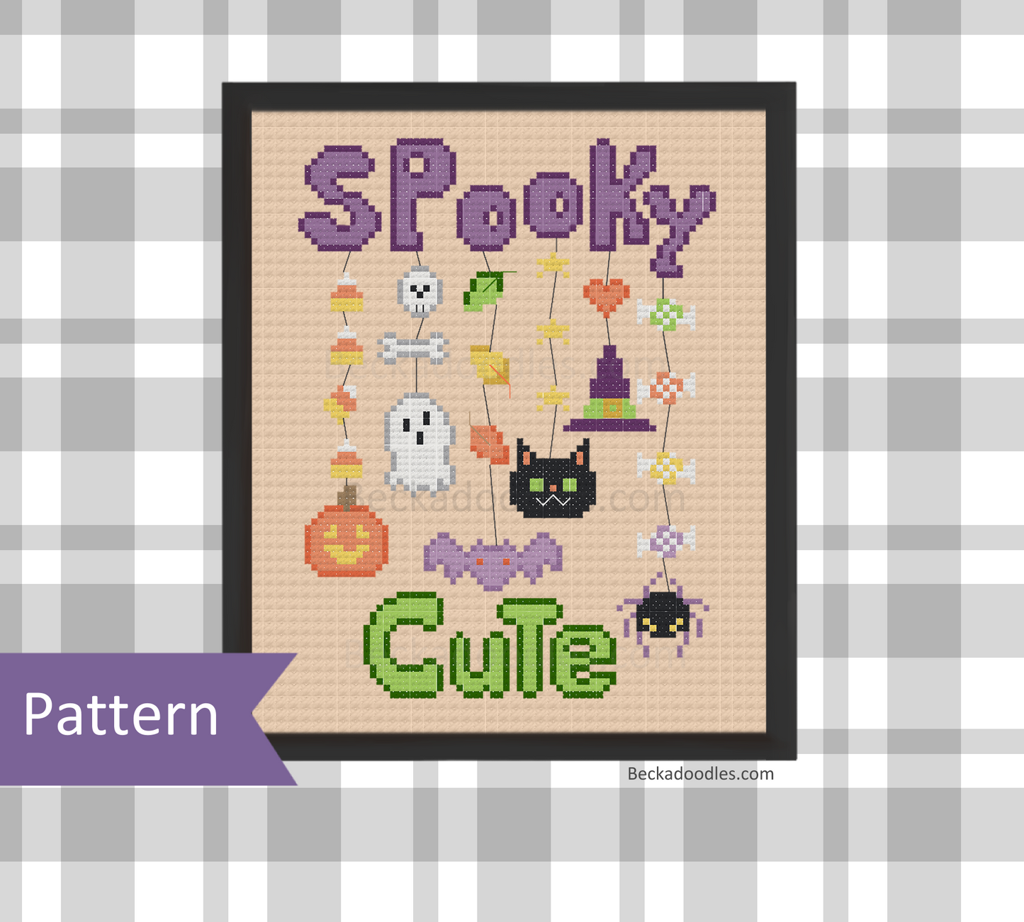 Spooky Cute Halloween Cross Stitch Pattern