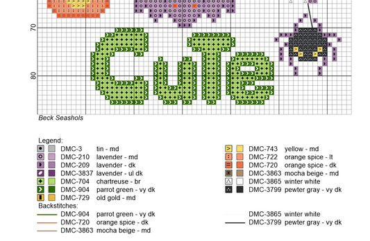 Spooky Cute Halloween Cross Stitch Pattern