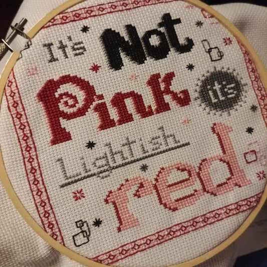 Not Pink Lightish Red Cross Stitch Pattern