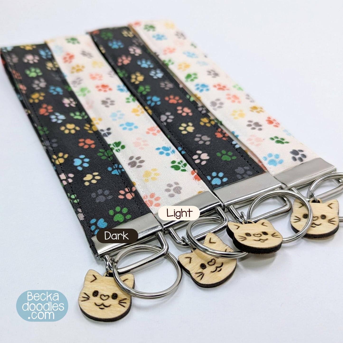 Toe Beans Fabric Wristlet Keychain