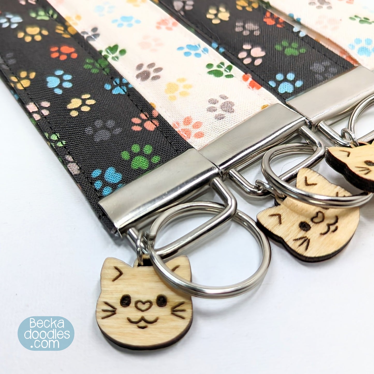 Toe Beans Fabric Wristlet Keychain