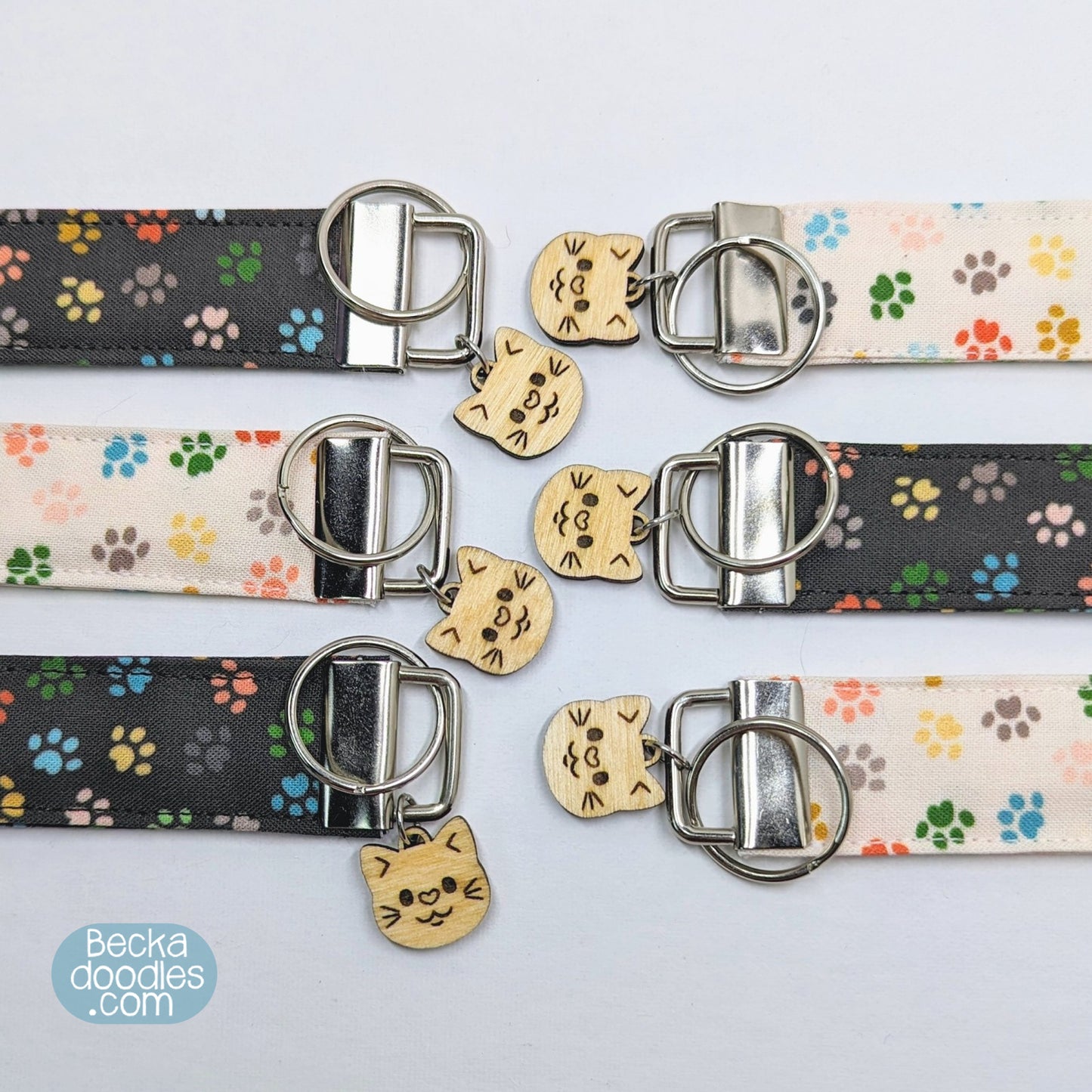 Toe Beans Fabric Wristlet Keychain