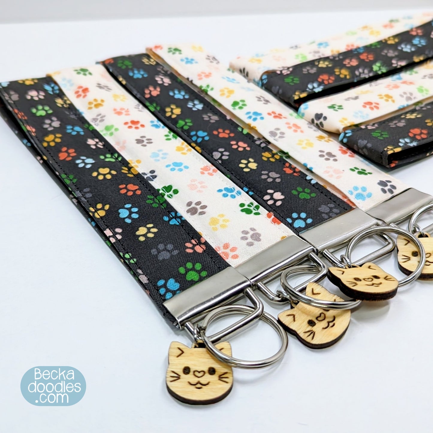 Toe Beans Fabric Wristlet Keychain
